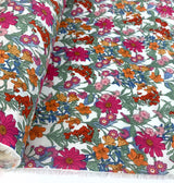 Pima Cotton Lawn Blush Hat Box Multicoloured Floral Fine Cotton Lawn Dress Shirting Fabric Fabric Photo