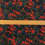 Pima Cotton Lawn In The Dark Black Floral Multicoloured Design Fine Cotton Lawn Dress Shirting Fabric Scale Fabric Photo