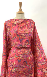 Pima Cotton Lawn Magnificent Pink Floral Paisley Dress