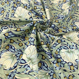 Pima Cotton Lawn Morris Mint Cotton Dress Fabric Swirl