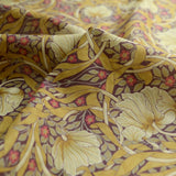 Pima Cotton Lawn Morris Ochre Cotton Dress Fabric Fold