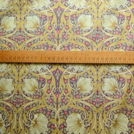 Pima Cotton Lawn Morris Ochre Cotton Dress Fabric Scale