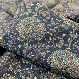Pima Cotton Lawn Mulberry Tree Blue Cotton Lawn Fabric Cu1