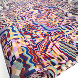 Pima Cotton Lawn New Gustav Lilac Multicoloured Geometric Cotton Lawn Shirting Dress Fabric Roll Fabric Photo