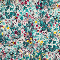 Pima Cotton Lawn - The Garden Of Shakespeare - Teal