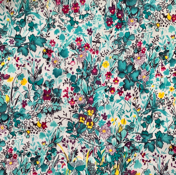 Pima Cotton Lawn Shakespeare Teal F