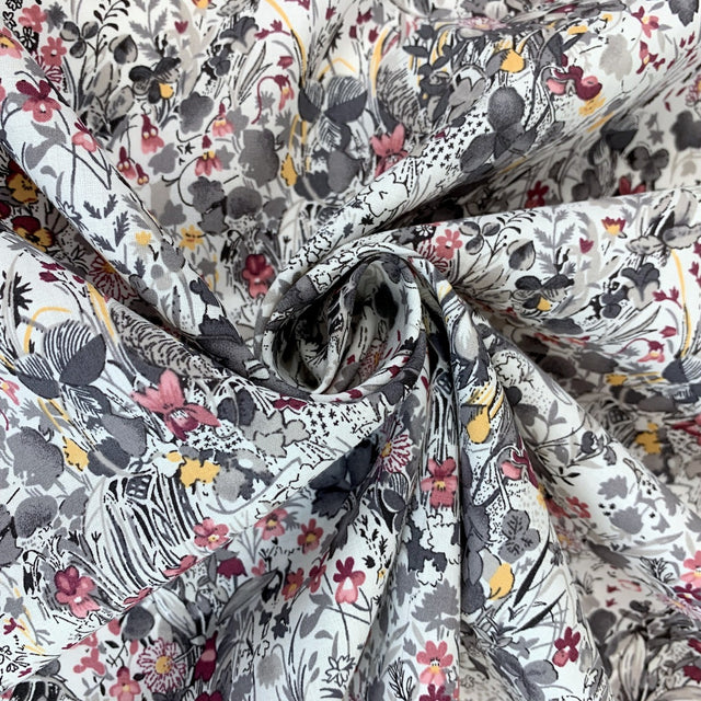 Pima Cotton Lawn The Garden Of Shakespeare Pink Grey Cu