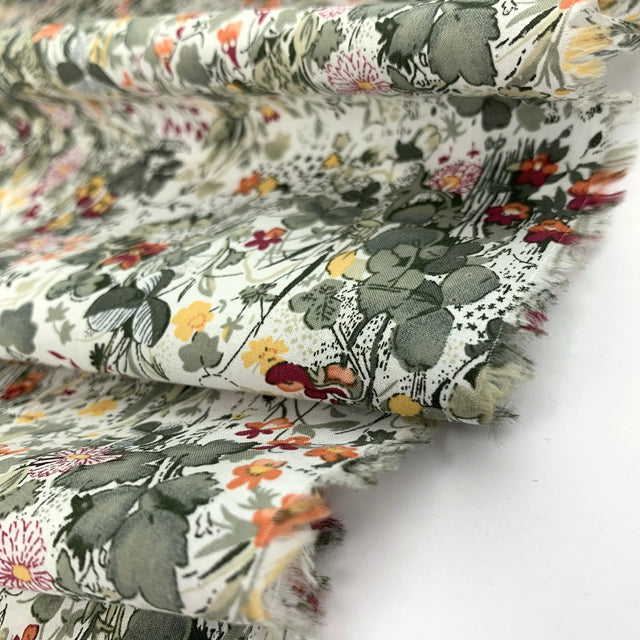 Pima Cotton Lawn The Garden Of Shakespeare Sage Folded