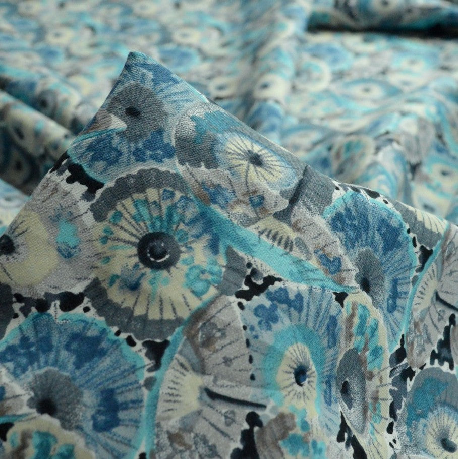 Pima Cotton Wagasa Blue Dress Fabric Cu