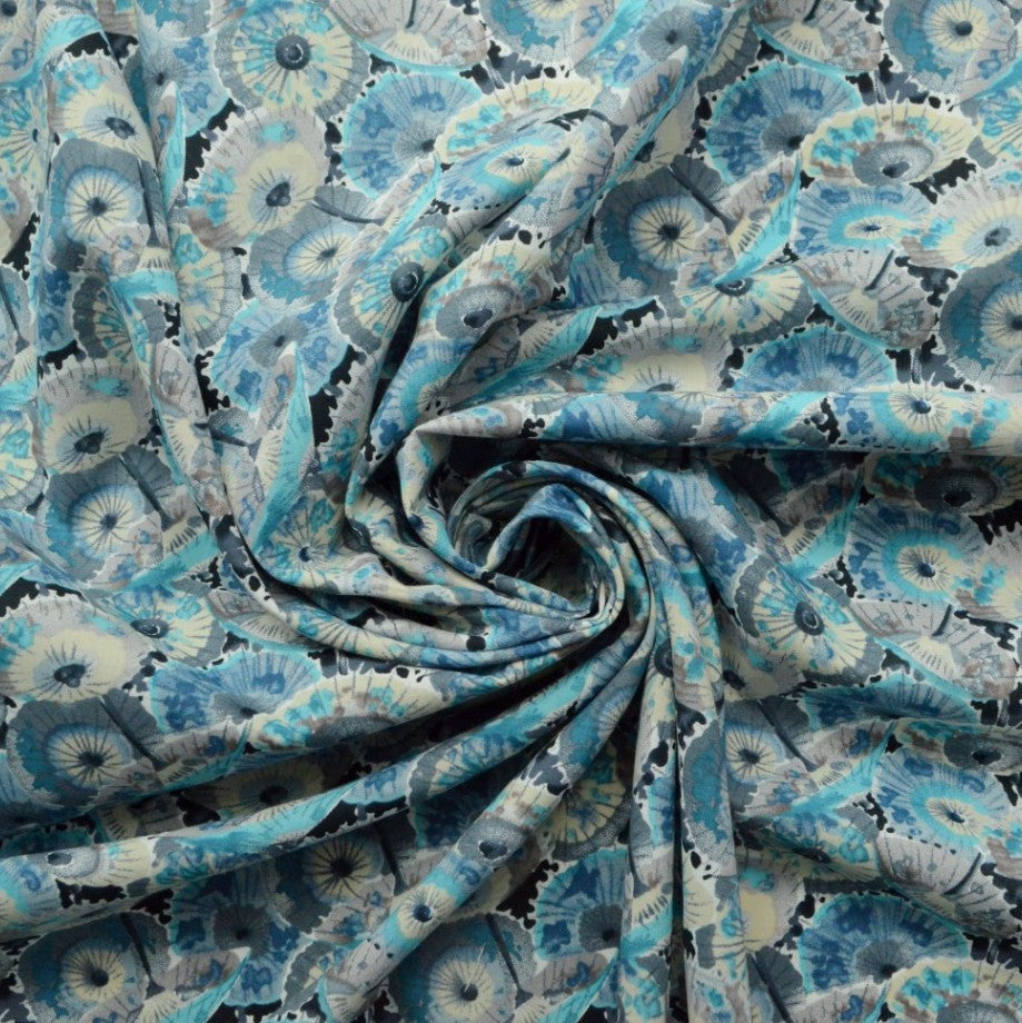 Pima Cotton Wagasa Blue Dress Fabric Cud