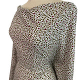 Pima Cherry Berry Olive Cotton Lawn Printed Dress Fabric Side