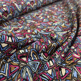 Pima Cotton Lawn Artful Abstract Pink Brown Print Dress Fabric Cu 3529E534 D131 42A9 967E 52A9F93Eabdf