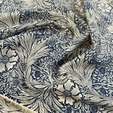 Pima Cotton Lawn Billie Royal Blue Floral Cream Dress Fabric