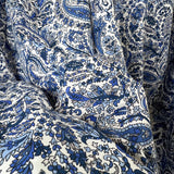 Pima Cotton Lawn Dress Fabric Blue Willow