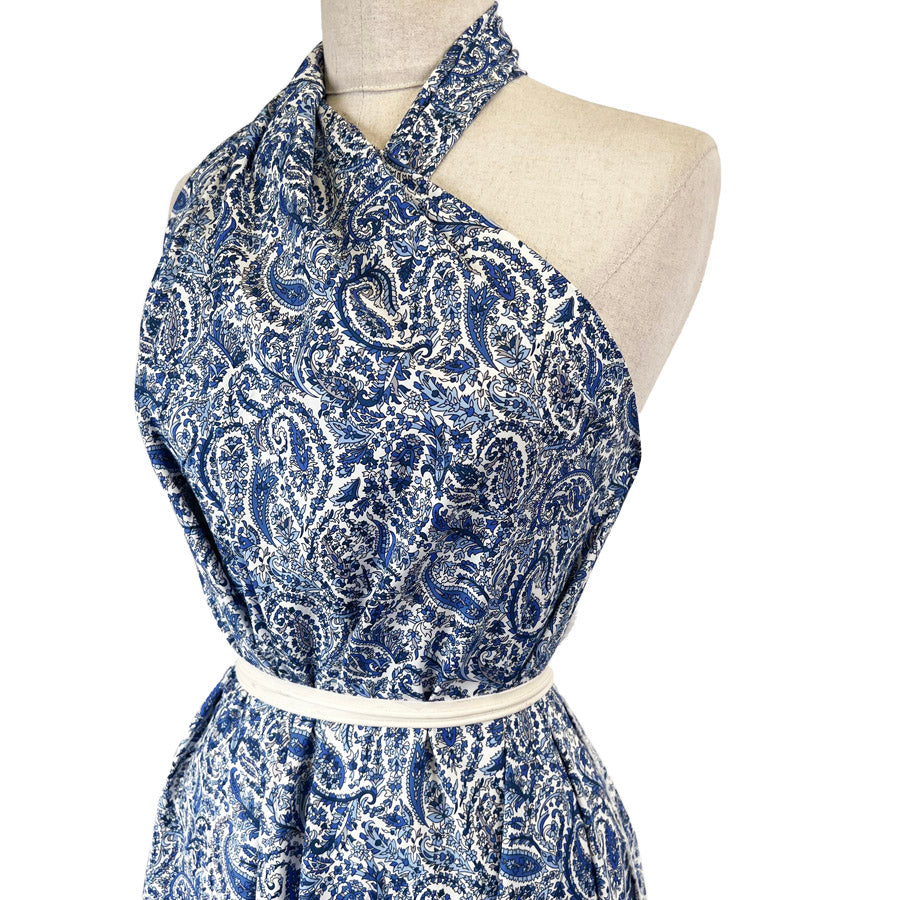 Pima Cotton Lawn Dress Fabric Blue Willow Sode