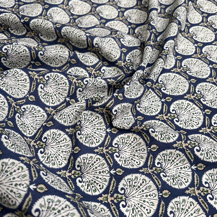 Pima Cotton Lawn Dress Fabric Denim Dandelion