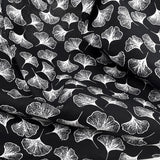 Pima Cotton Lawn Dressmaking Fabric Midnight Fall Black