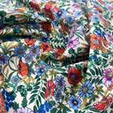 Pima Cotton Lawn Ellen Floral Multicoloured Cream Dress Fabric