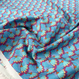 Pima Cotton Lawn Fanessa Blue Abstract Dress Fabric