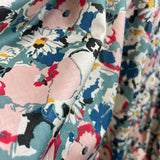 Pima Cotton Lawn Floral Gloria Cream Pink Blue Dre