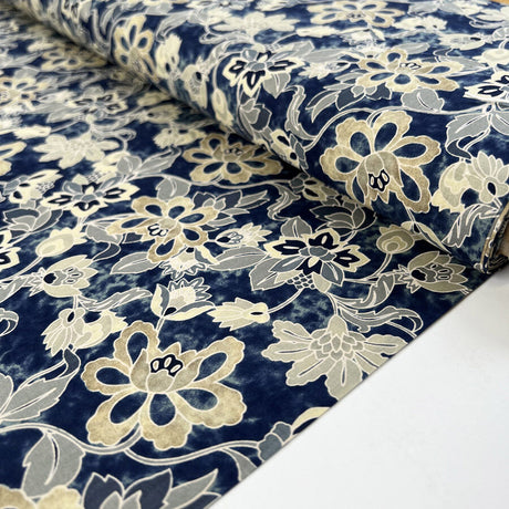 cheap cotton dress fabric Pure Cotton Digital Printed Fabric - Vintage Rose Garden Floral