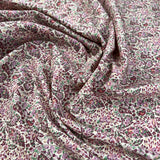 Pima Cotton Lawn Lana Pink Paisley Floral Woven Summer Dress Fabric