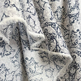Pima Cotton Lawn Majestic Navy And White Floral Dress Fabric Hang