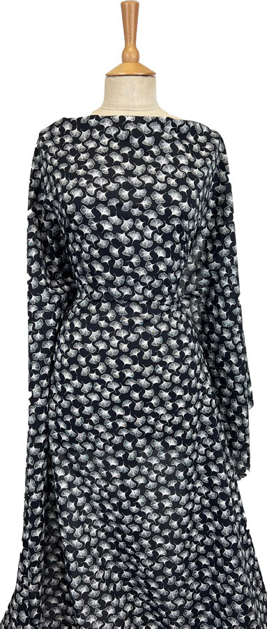 Pima Cotton Lawn Midnight Fall Navy Dress Fabric