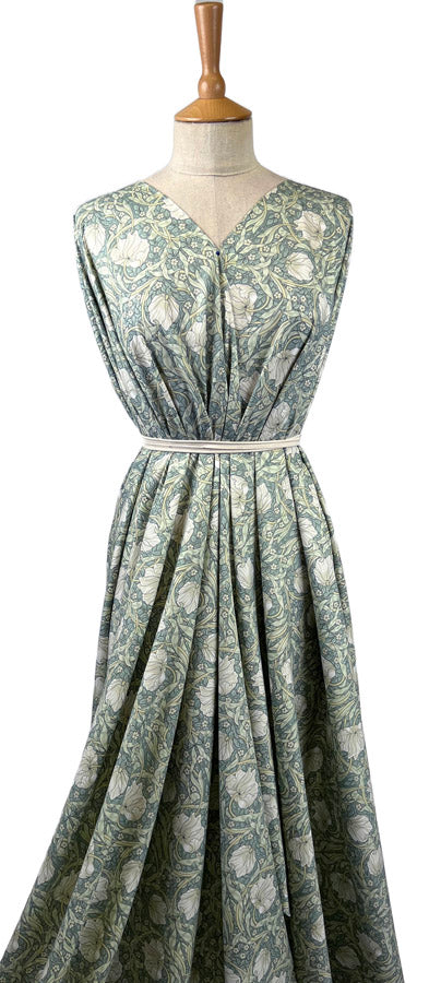 Pima Cotton Lawn Morris  Sage Green Floral Dress Fabric