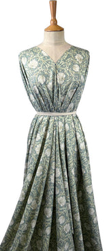 Pima Cotton Lawn Morris  Sage Green Floral Dress Fabric