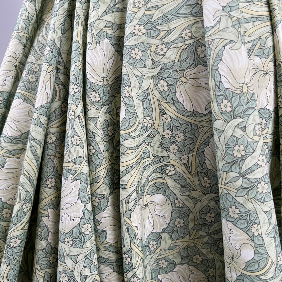 Pima Cotton Lawn Morris  Sage Green Floral Dress Fabric