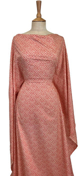 Pima Cotton Lawn Red Leaf Dress Fabric