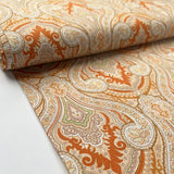 Pima Cotton Lawn Sungold Paisley Orange Floral Dress Fabric Bolt