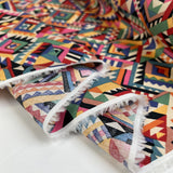 Pima Cotton Lawn Tessy Multicoloured Abstract Print Dress Fabric Fold
