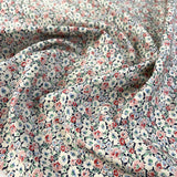 Pima Cotton Lawn Tiny Posy Cream Pink Floral Dress Fabric