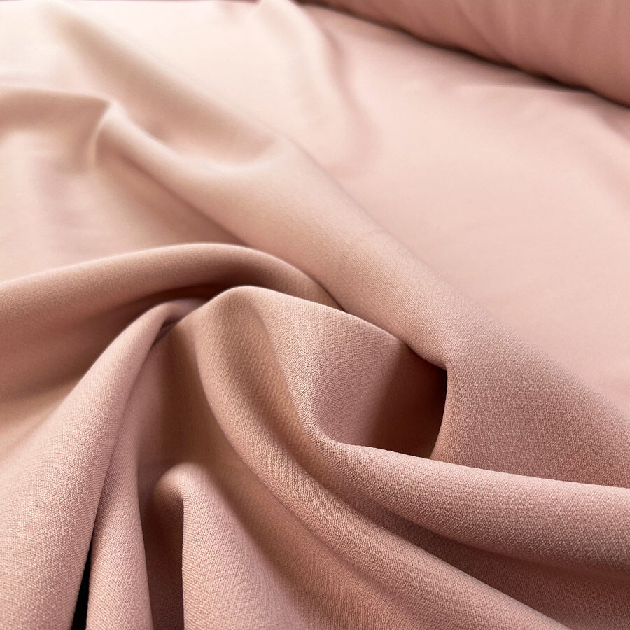 Pink Lady Polyester Crepe Stretch Woven Suiting Fabric