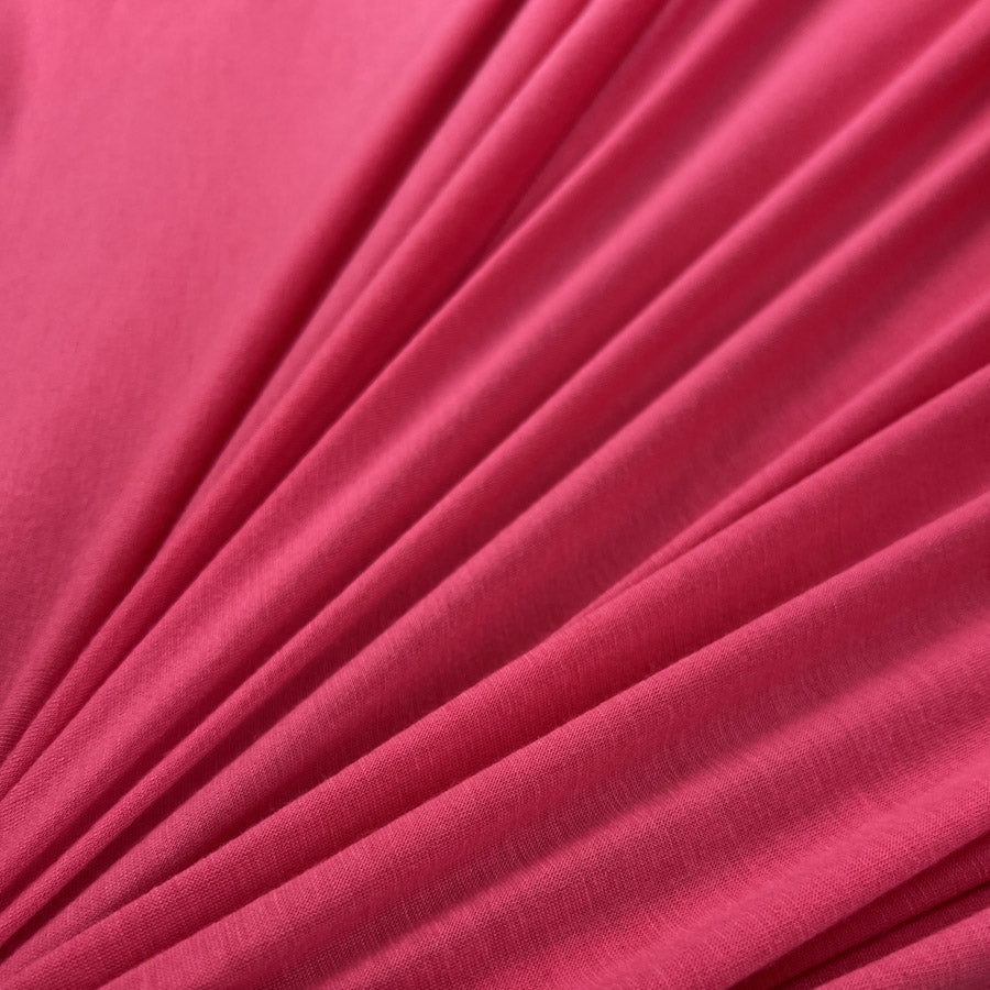 Pink passion jersey soft nylon stretch knitted dress fabric cu
