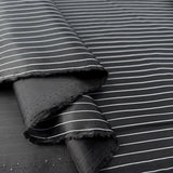 Pinstripe Lining Black White Polyester Viscose Satin Dress Fabric Fold