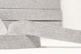 Plain 40mm Wide Cotton Acrylic Webbing Light Grey