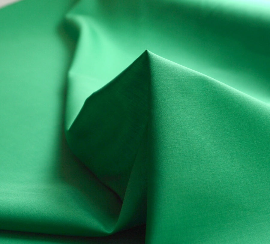 Plain Polycotton Emerald Cu