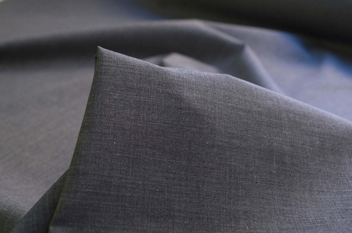 Plain Polycotton Marled Grey Cu