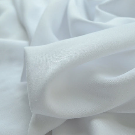 Plain Viscose A Wing And A Prayer White Plain Viscose Dress Fabric Cu