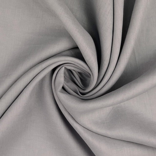 Plain 100 Percent Linen 150Gsm Dress Fabric Grey Twist