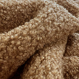 Plain Boucle Brown Dressmaking Fabric