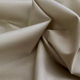 Plain Cotton Elastane Shirting Fabric Poplin Stretch Beige