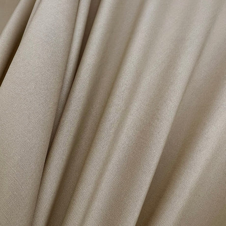 Plain Cotton Elastane Shirting Fabric Poplin Stretch Beige Cu2