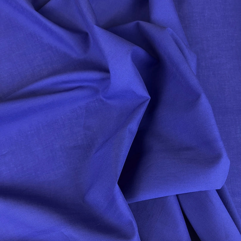 Plain Cotton Lawn Dressmaking Fabric  Riviera Lawn Royal
