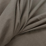 Plain Cotton Poplin Fabric Stonewashed Luxury Cotton Grey