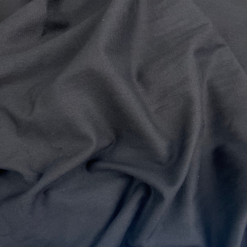 Plain cotton twill shirt dress fabric lady tessa black cu