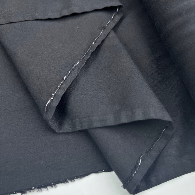 Plain cotton twill shirt dress fabric lady tessa black fold